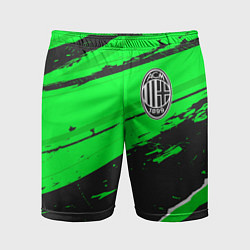Шорты спортивные мужские AC Milan sport green, цвет: 3D-принт