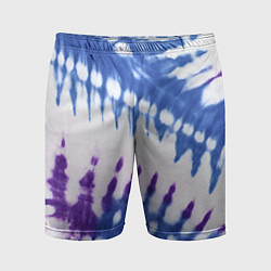 Мужские спортивные шорты Сине-фиолетовый узор тай дай