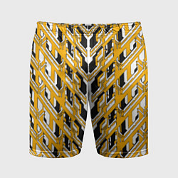 Шорты спортивные мужские Жёлтая техно броня, цвет: 3D-принт