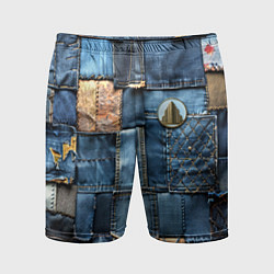 Шорты спортивные мужские Значок архитектора на джинсах, цвет: 3D-принт