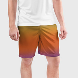Шорты спортивные мужские Градиент цвета заката, цвет: 3D-принт — фото 2