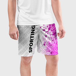 Шорты спортивные мужские Sporting pro football по-вертикали, цвет: 3D-принт — фото 2