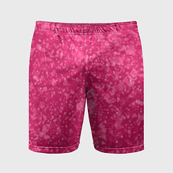 Шорты спортивные мужские Яркий розовый абстракция, цвет: 3D-принт