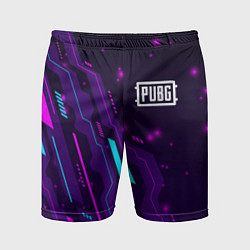 Шорты спортивные мужские PUBG neon gaming, цвет: 3D-принт
