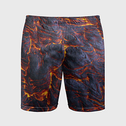 Шорты спортивные мужские Вулканическая лава, цвет: 3D-принт