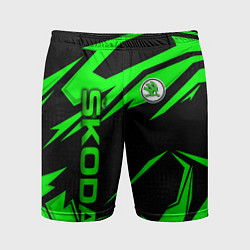 Шорты спортивные мужские Skoda - green uniform, цвет: 3D-принт