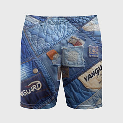 Шорты спортивные мужские Vanguard jeans patchwork - ai art, цвет: 3D-принт