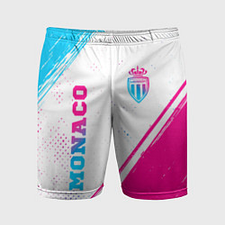 Мужские спортивные шорты Monaco neon gradient style вертикально