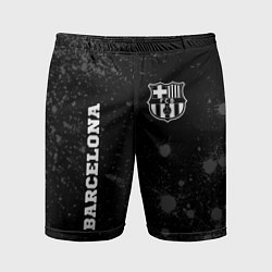 Шорты спортивные мужские Barcelona sport на темном фоне вертикально, цвет: 3D-принт