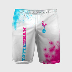 Мужские спортивные шорты Tottenham neon gradient style вертикально