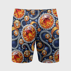 Мужские спортивные шорты Ювелирные украшение с золотом и бриллиантом паттер