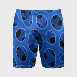 Шорты спортивные мужские Синяя мембрана с перфорацией, цвет: 3D-принт