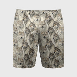 Мужские спортивные шорты Паттерн лесного волка