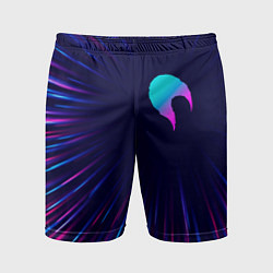 Шорты спортивные мужские Date A Live neon blast lines, цвет: 3D-принт