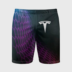 Мужские спортивные шорты Tesla neon hexagon