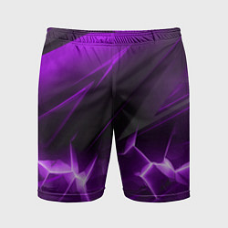 Мужские спортивные шорты Фиолетовая объемная абстракция