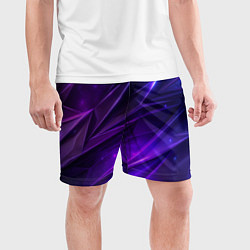 Шорты спортивные мужские Фиолетовая объемная неровная текстура, цвет: 3D-принт — фото 2