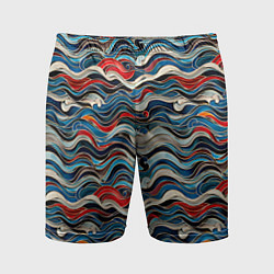 Мужские спортивные шорты Разноцветные абстрактные волны