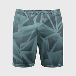 Шорты спортивные мужские Абстракция разбитое стекло, цвет: 3D-принт
