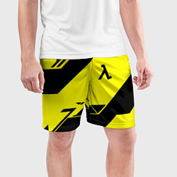 Шорты спортивные мужские Half life geometry, цвет: 3D-принт — фото 2
