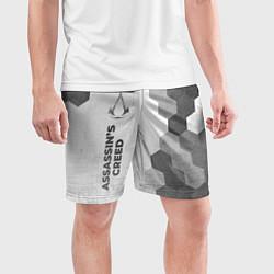Шорты спортивные мужские Assassins Creed - white gradient по-вертикали, цвет: 3D-принт — фото 2