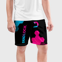 Шорты спортивные мужские Deadlock - neon gradient вертикально, цвет: 3D-принт — фото 2