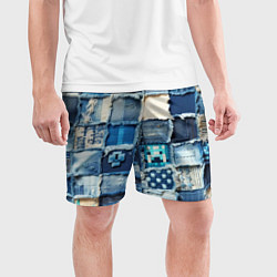 Шорты спортивные мужские Пэчворк из Minecraft, цвет: 3D-принт — фото 2