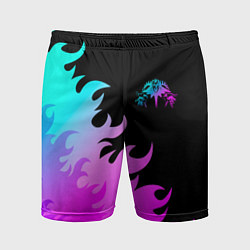 Мужские спортивные шорты Король и Шут неоновый огонь