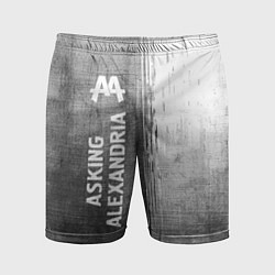 Шорты спортивные мужские Asking Alexandria - grey gradient по-вертикали, цвет: 3D-принт