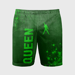 Мужские спортивные шорты Queen - green gradient вертикально