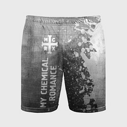 Шорты спортивные мужские My Chemical Romance - grey gradient по-вертикали, цвет: 3D-принт