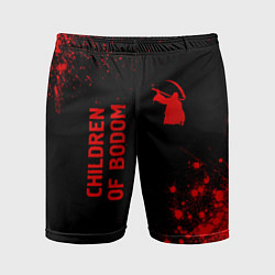 Мужские спортивные шорты Children of Bodom - red gradient вертикально