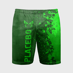 Шорты спортивные мужские Placebo - green gradient по-вертикали, цвет: 3D-принт