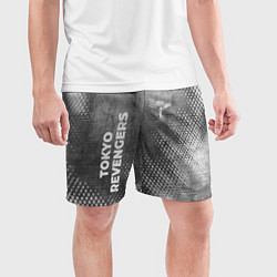 Шорты спортивные мужские Tokyo Revengers - grey gradient вертикально, цвет: 3D-принт — фото 2