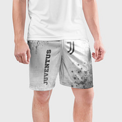 Шорты спортивные мужские Juventus - white gradient вертикально, цвет: 3D-принт — фото 2