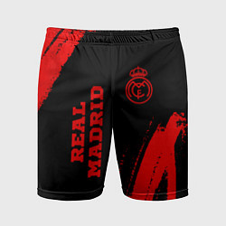 Шорты спортивные мужские Real Madrid - red gradient вертикально, цвет: 3D-принт