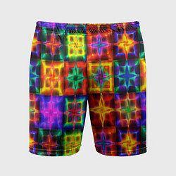 Мужские спортивные шорты Неоновое стекло абстракция