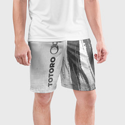 Шорты спортивные мужские Totoro - white gradient по-вертикали, цвет: 3D-принт — фото 2