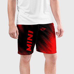 Шорты спортивные мужские Mini - red gradient вертикально, цвет: 3D-принт — фото 2