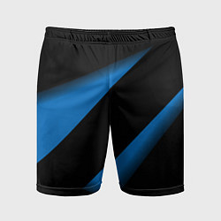 Шорты спортивные мужские Color blue black line, цвет: 3D-принт