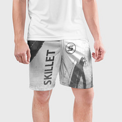 Шорты спортивные мужские Skillet - white gradient вертикально, цвет: 3D-принт — фото 2