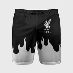 Шорты спортивные мужские Liverpool белый огонь, цвет: 3D-принт