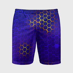 Мужские спортивные шорты Неоновые соты броня