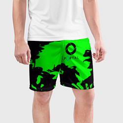 Шорты спортивные мужские Portal черный дым, цвет: 3D-принт — фото 2