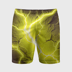 Шорты спортивные мужские Color yellow black, цвет: 3D-принт