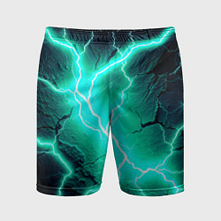 Шорты спортивные мужские Color light blue black, цвет: 3D-принт