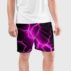 Шорты спортивные мужские The color is pink and black, цвет: 3D-принт — фото 2