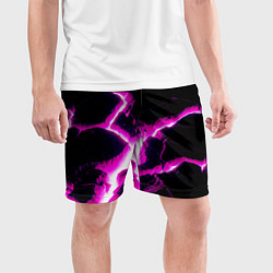Шорты спортивные мужские Color pink black, цвет: 3D-принт — фото 2