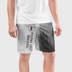 Шорты спортивные мужские Thousand Foot Krutch - white gradient по-вертикали, цвет: 3D-принт — фото 2