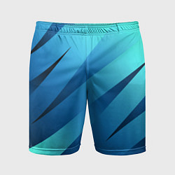 Мужские спортивные шорты Сине-голубой абстрактные полосы
